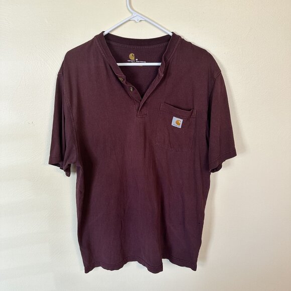 Carhartt Mens Henley Pocket T Shirt Medium Cotton Blue Red Lot of 3 - Picture 3 of 13